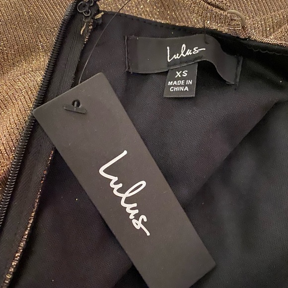 Lulus Metalic Gold Glitter Mermaid Maxi Dress - Picture 6 of 7